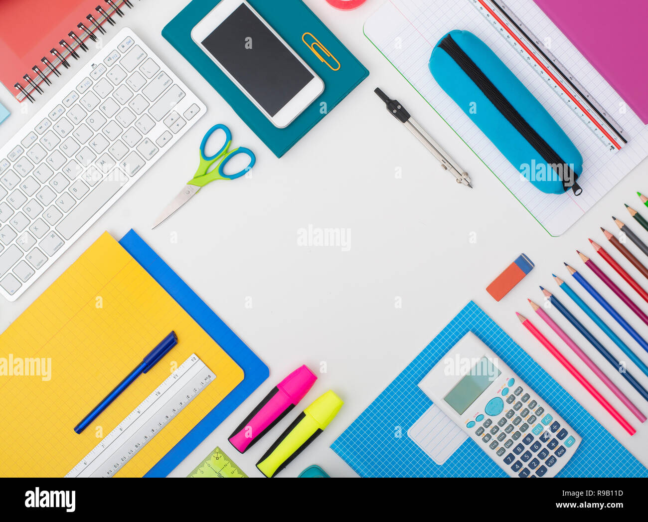 Back to school background header Stock Photo