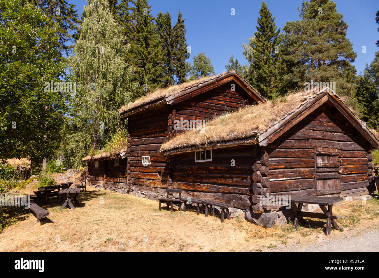 Old Traditional Norwegian Log Cabin Stock Photos Old Traditional