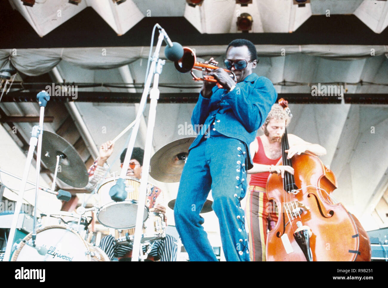 Miles Davis en el Newport Jazz Festival. Julio 1969. Stock Photo