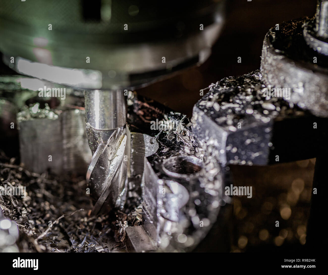 A special drill bit for steel drilling to mount new parts of the