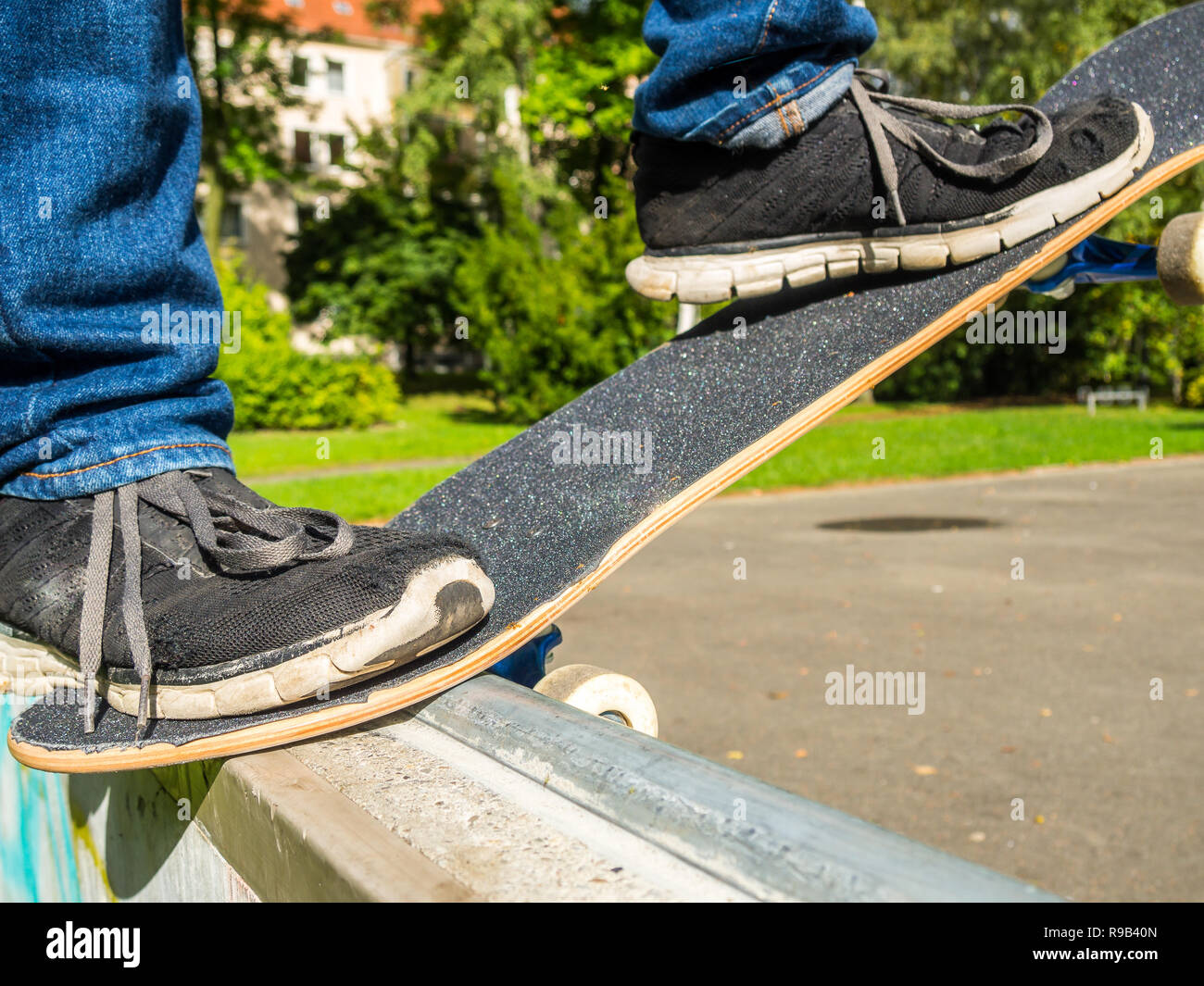 Skater on a ramp Stock Photo - Alamy