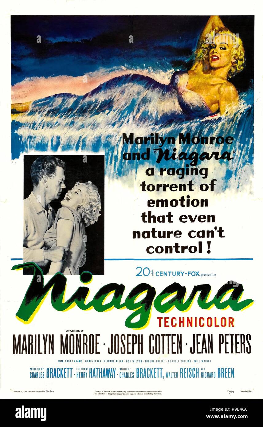 Original film title: NIAGARA. English title: NIAGARA. Year: 1953. Director: HENRY HATHAWAY. Credit: 20TH CENTURY FOX / Album Stock Photo