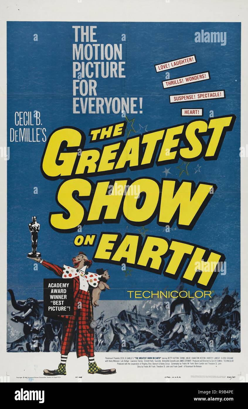 Original film title: THE GREATEST SHOW ON EARTH. English title: THE GREATEST SHOW ON EARTH. Year: 1952. Director: CECIL B DEMILLE. Credit: PARAMOUNT PICTURES / Album Stock Photo