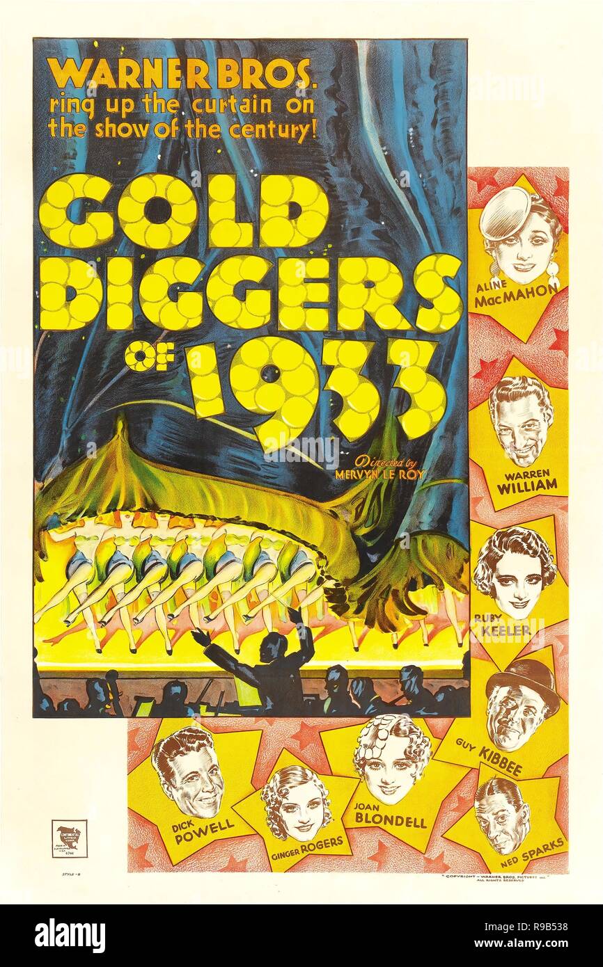 Original film title: GOLD DIGGERS OF 1933. English title: GOLD DIGGERS OF 1933. Year: 1933. Director: MERVYN LEROY. Credit: WARNER BROTHERS / Album Stock Photo