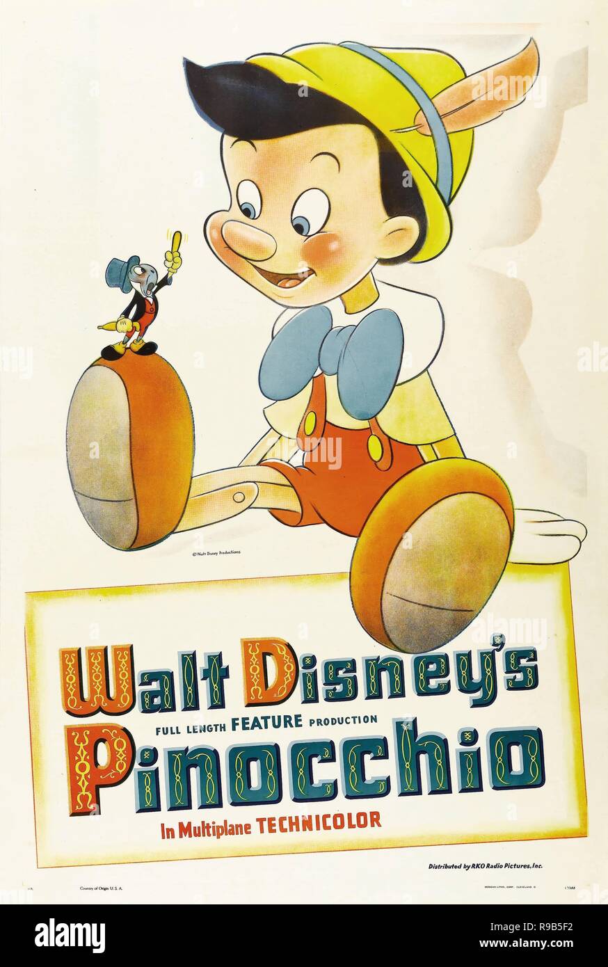 Original film title: PINOCCHIO. English title: PINOCCHIO. Year: 1940. Director: HAMILTON LUSKE; BEN SHARPSTEEN. Credit: WALT DISNEY PRODUCTIONS / Album Stock Photo