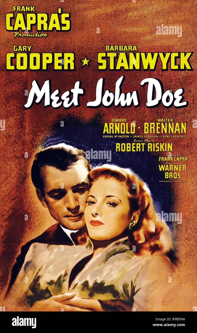 Original film title: MEET JOHN DOE. English title: MEET JOHN DOE. Year: 1941. Director: FRANK CAPRA. Credit: WARNER BROTHERS / Album Stock Photo