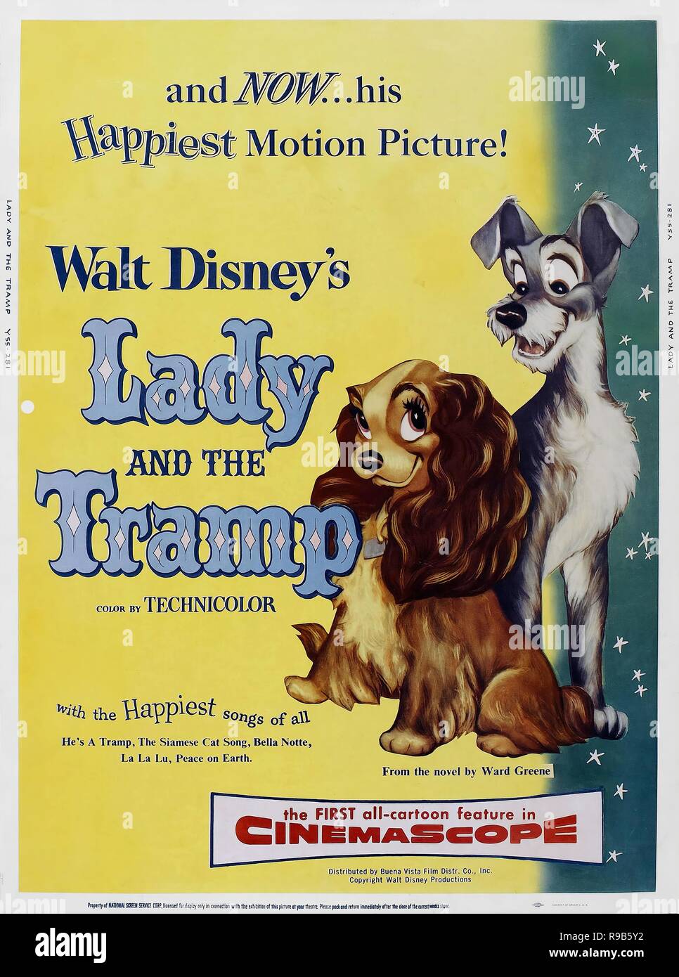 Original film title: THE LADY AND THE TRAMP. English title: THE LADY AND THE TRAMP. Year: 1955. Director: CLYDE GERONIMI; WILFRED JACKSON; HAMILTON LUSKE. Credit: WALT DISNEY PRODUCTIONS / Album Stock Photo