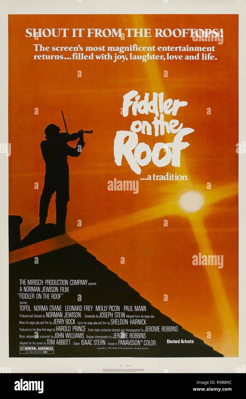Original film title FIDDLER ON THE ROOF. English title FIDDLER ON THE