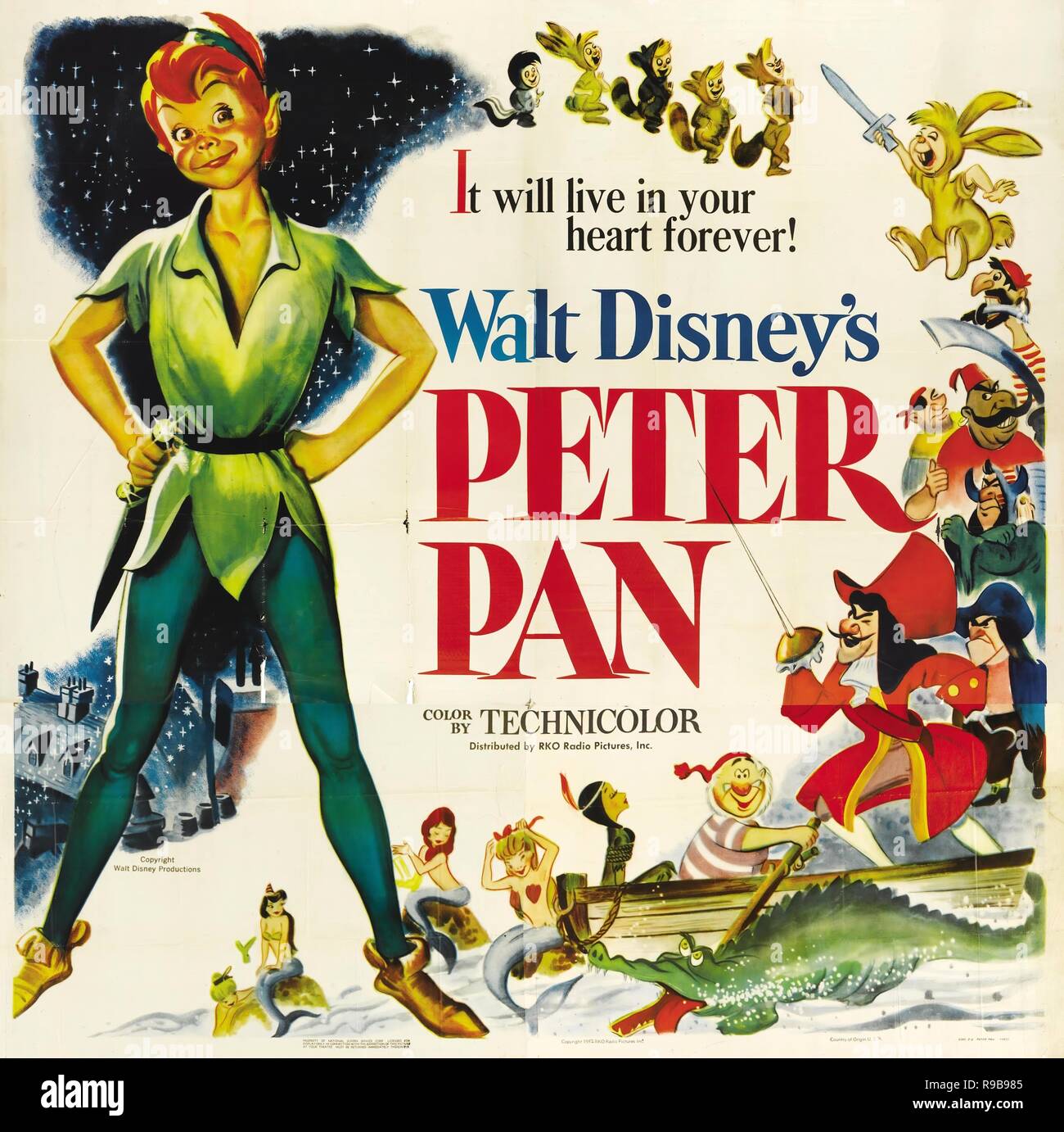 Original film title: PETER PAN. English title: PETER PAN. Year: 1953.  Director: WILFRED JACKSON; HAMILTON LUKE. Credit: WALT DISNEY PRODUCTIONS /  Album Stock Photo - Alamy