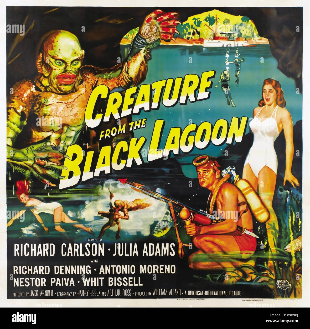 Original film title: CREATURE FROM THE BLACK LAGOON. English title: CREATURE FROM THE BLACK LAGOON. Year: 1954. Director: JACK ARNOLD. Credit: UNIVERSAL PICTURES / Album Stock Photo