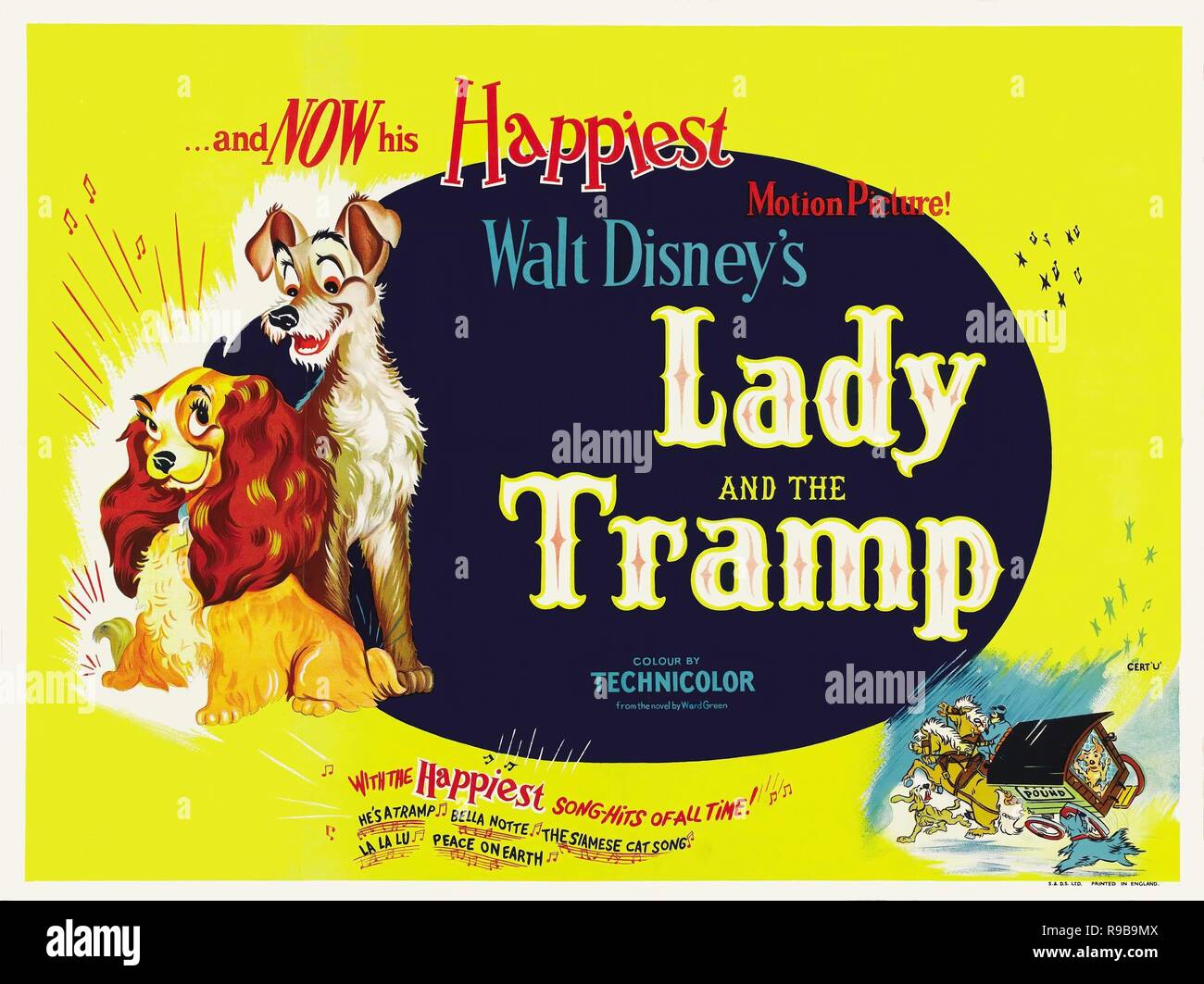 Original film title: THE LADY AND THE TRAMP. English title: THE LADY AND THE TRAMP. Year: 1955. Director: CLYDE GERONIMI; WILFRED JACKSON; HAMILTON LUSKE. Credit: WALT DISNEY PRODUCTIONS / Album Stock Photo