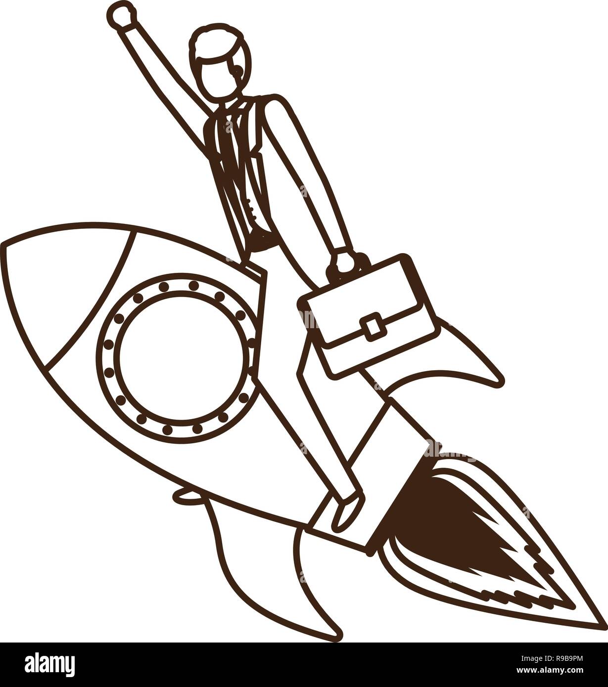 Businessman rocket avatar character hi-res stock photography and images ...