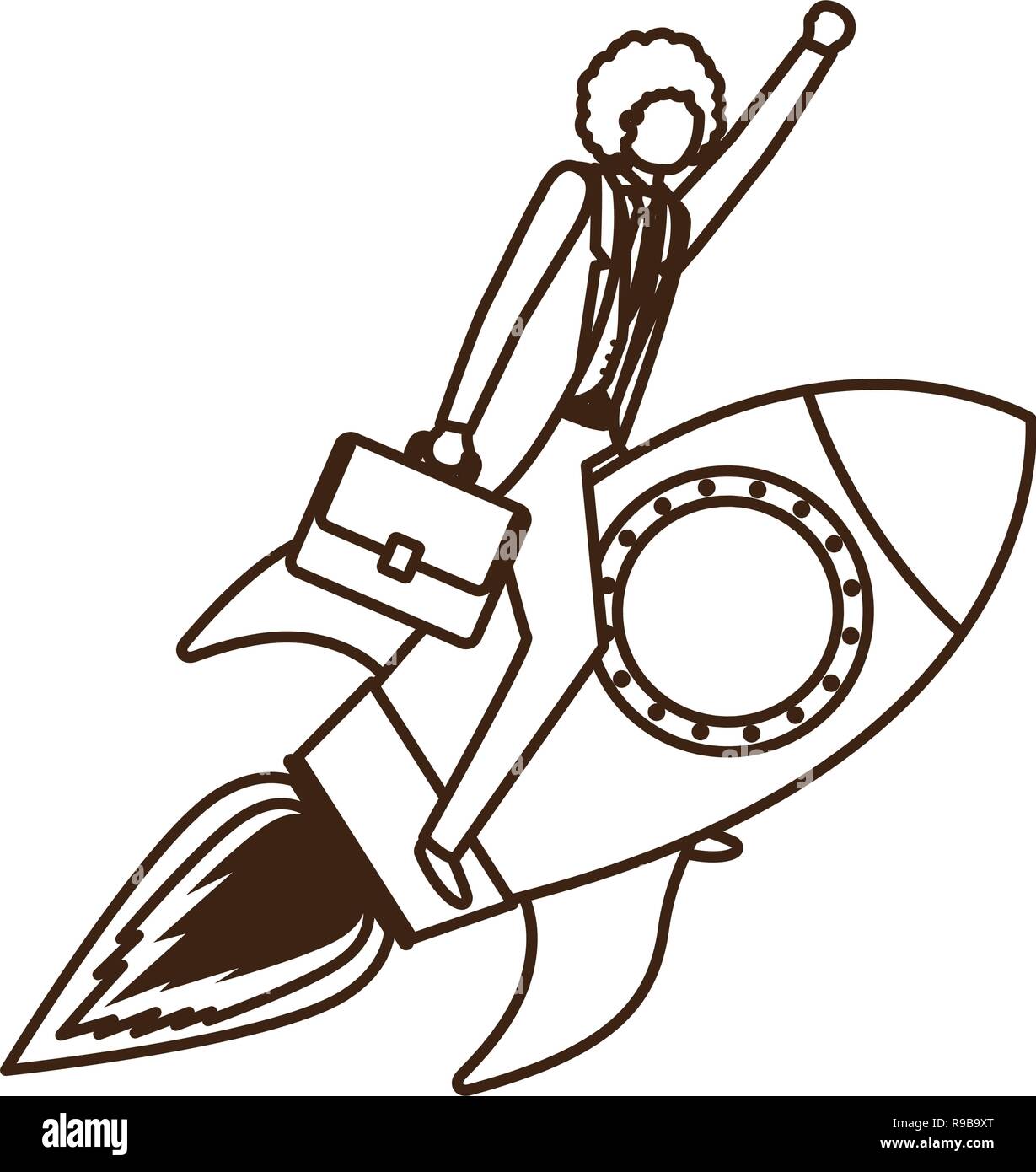 Businessman rocket avatar character hi-res stock photography and images ...