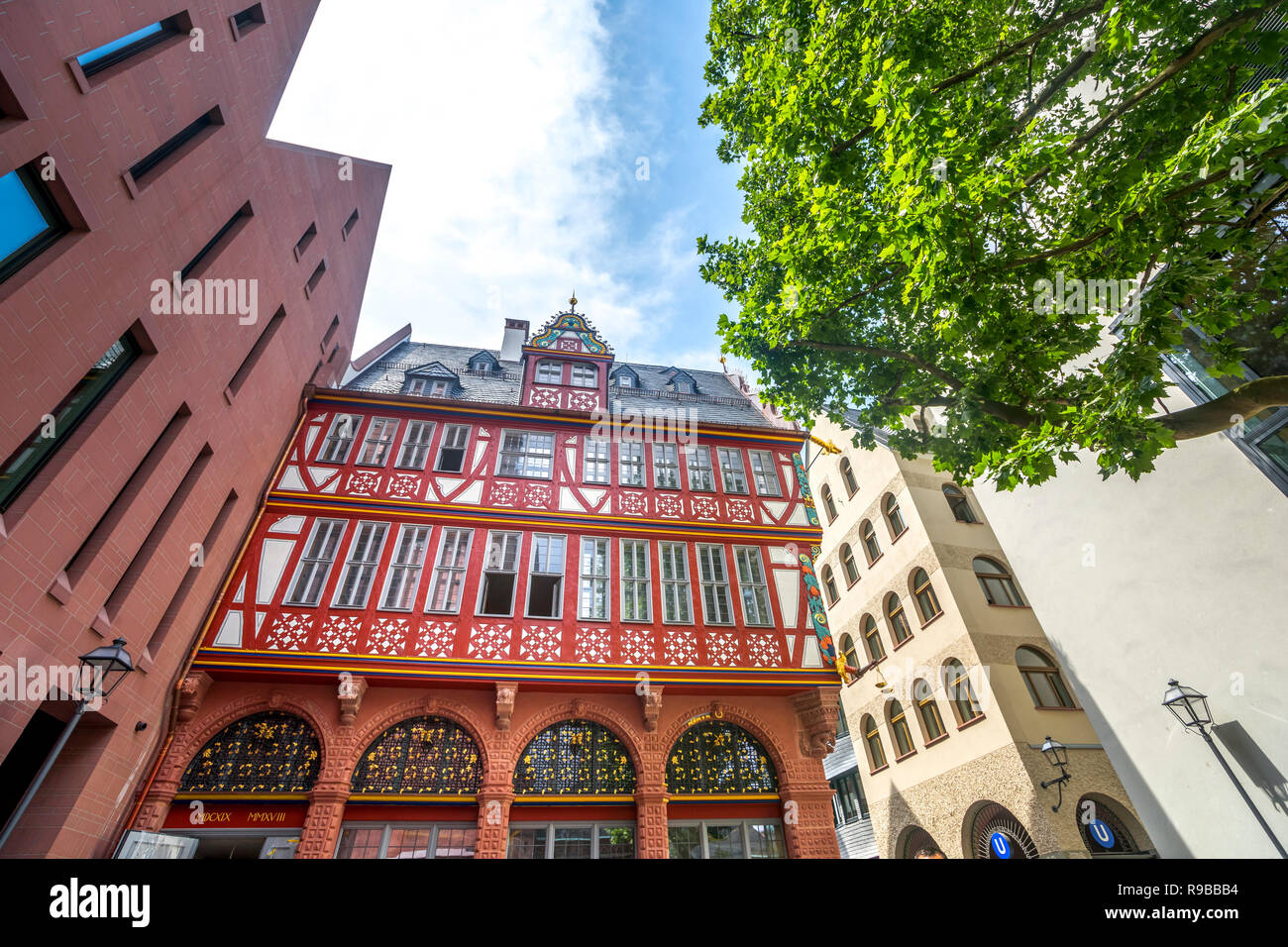 New historical City of Frankfurt am Main, Germany Stock Photo