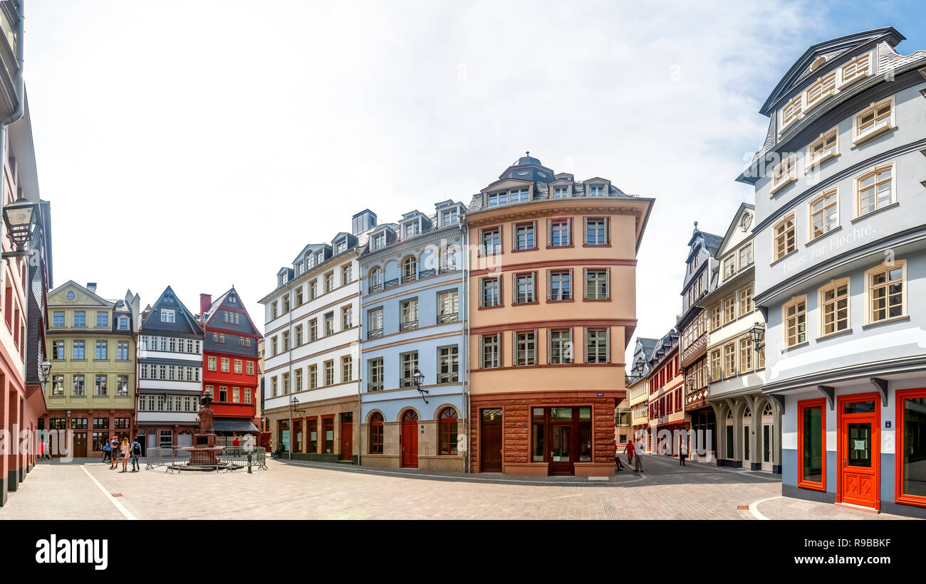 New historical City of Frankfurt am Main, Germany Stock Photo