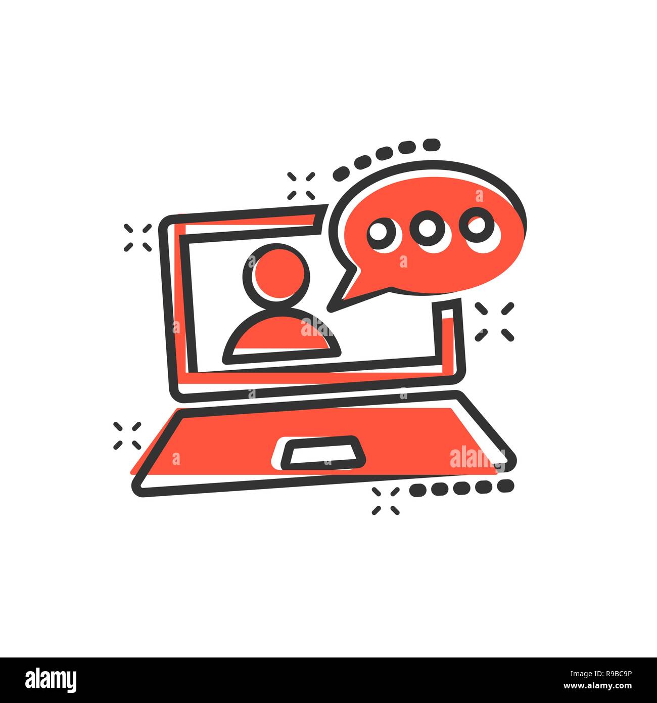 Online training process icon in comic style. Webinar seminar vector cartoon  illustration pictogram. E-learning business concept splash effect Stock  Vector Image & Art - Alamy