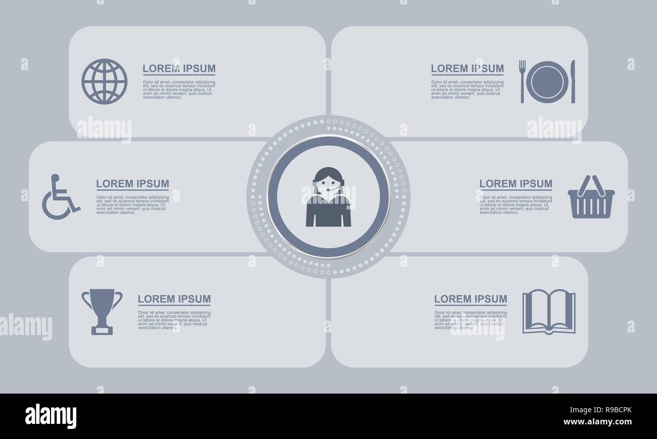 Editable Infographic Vector Template For Business Presentation Diagram Workflow Concept With 6 8702
