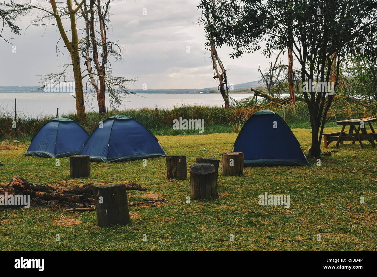Camping at Lake Elementaita, Rift Valley, Kenya Stock Photo Alamy