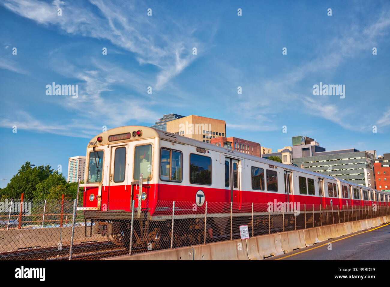 Boston, MA, USA-20 October, 2017: Boston MBTA subway lines, train ...