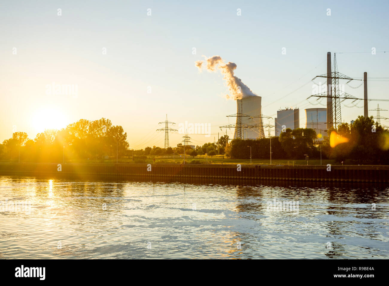 Power Station, Großkotzenburg Stock Photo