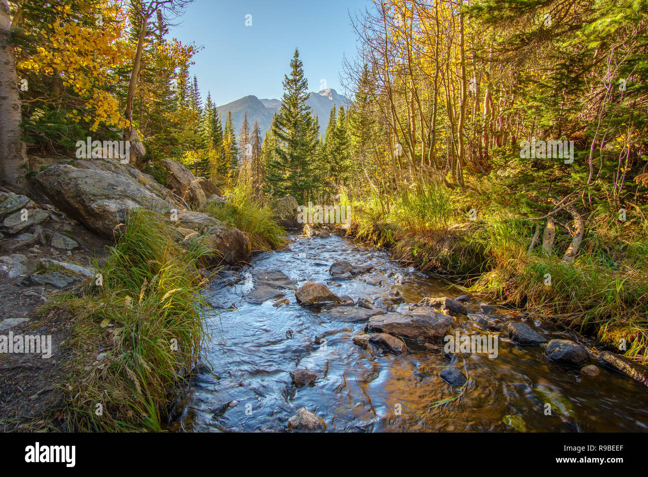 Visiting Rocky Mountain National Park, Colorado in Late September, 2018 Stock Photo