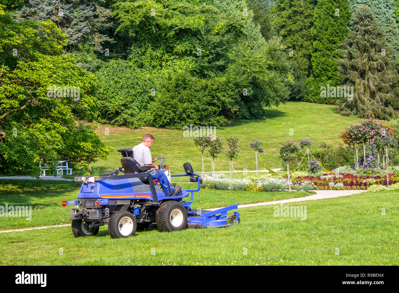 Gardener, Park, Germany Stock Photo Alamy