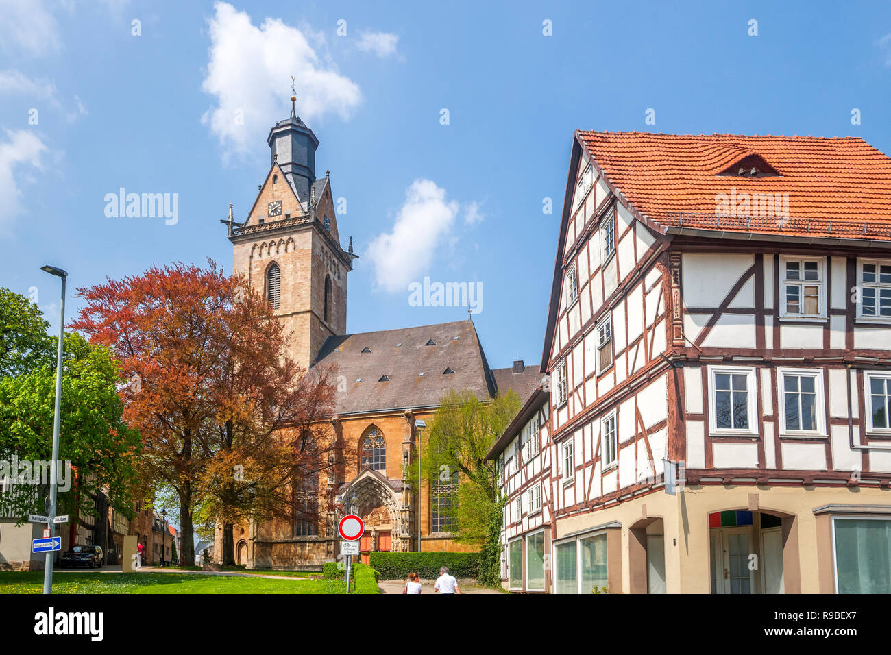 Kilians Church, Korbach, Germany Stock Photo