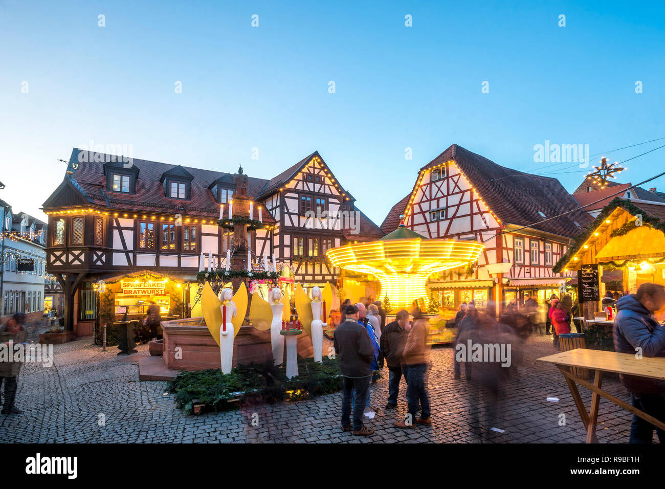 Christmas Market, Michelstadt, Germany Stock Photo