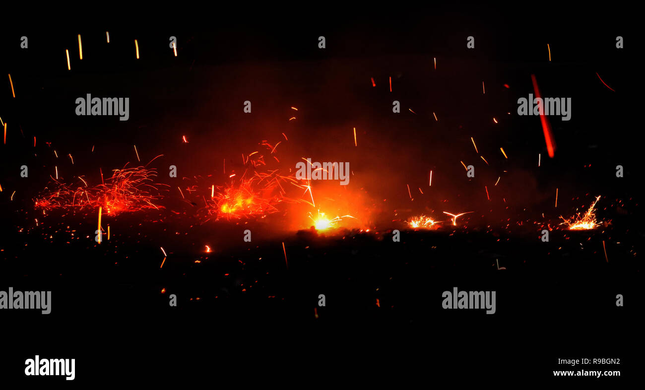 Diwali Festival Celebration Fireworks Stock Photo