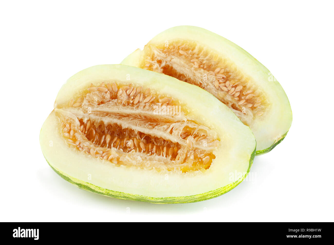 Melon cucumber fruit manduria solated on white background Stock Photo