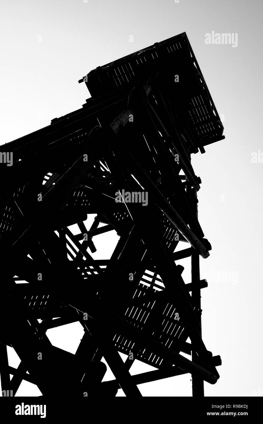 Viewing tower in wood Black and White Stock Photos & Images - Alamy