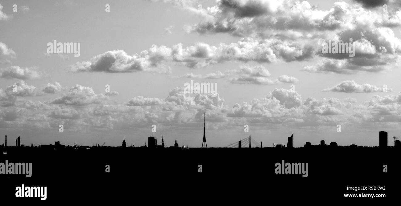 Beautiful view of Riga city, Latvia Stock Photo