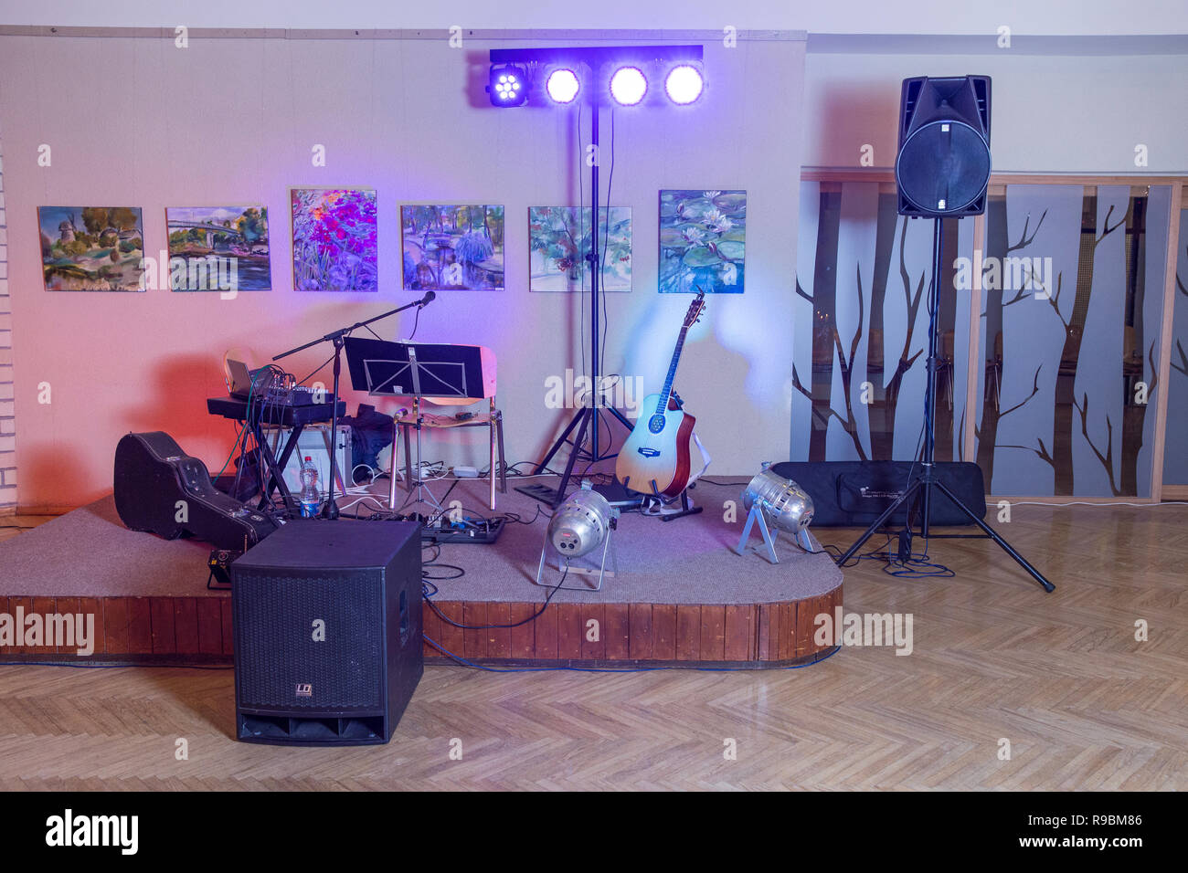 dj lights and speakers