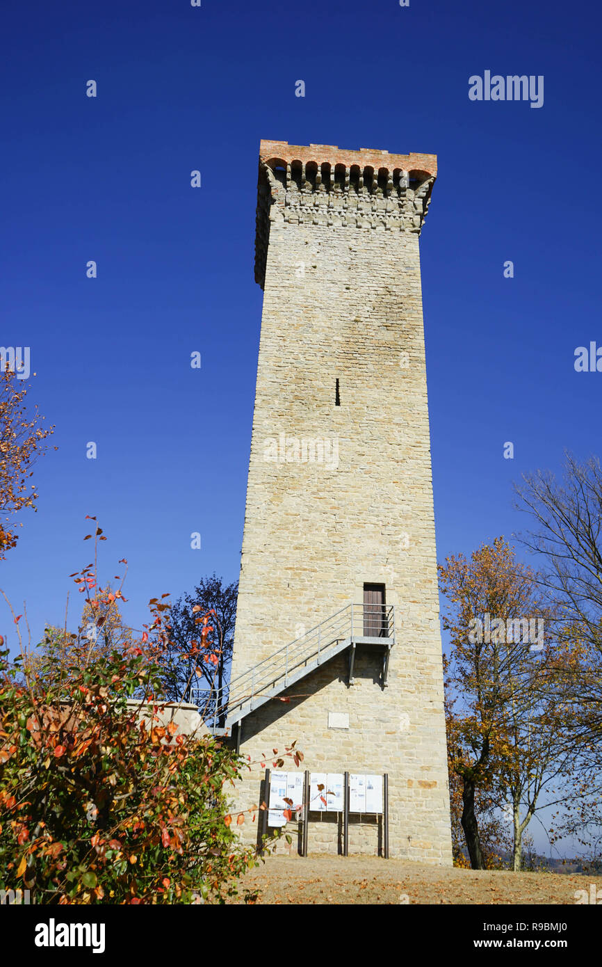 Tower of Murazzano, Piedmont - Italy Stock Photo