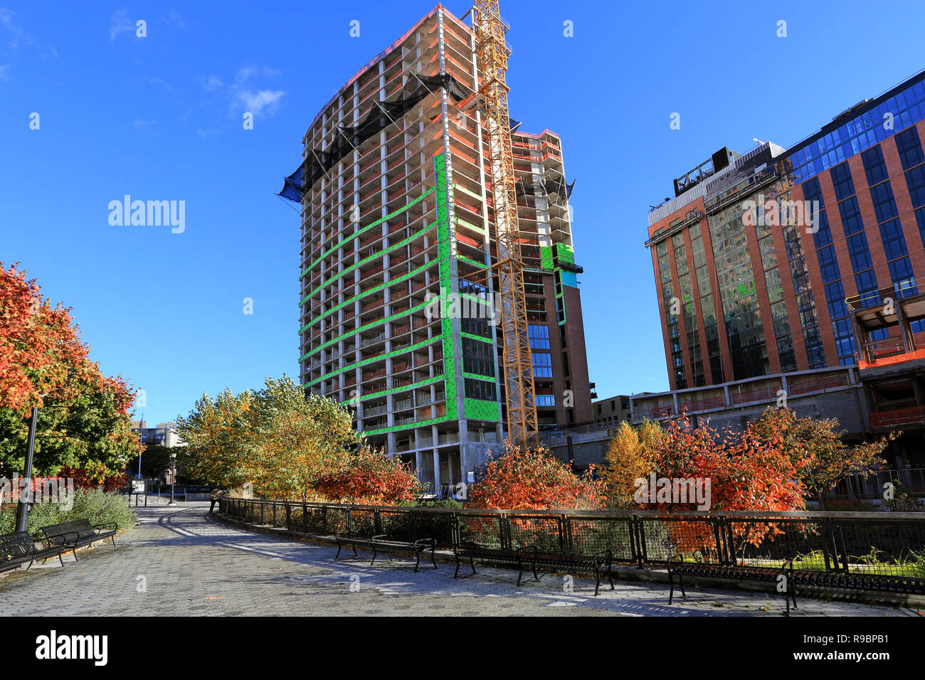 Apartment building under construction Yonkers New York Stock Photo
