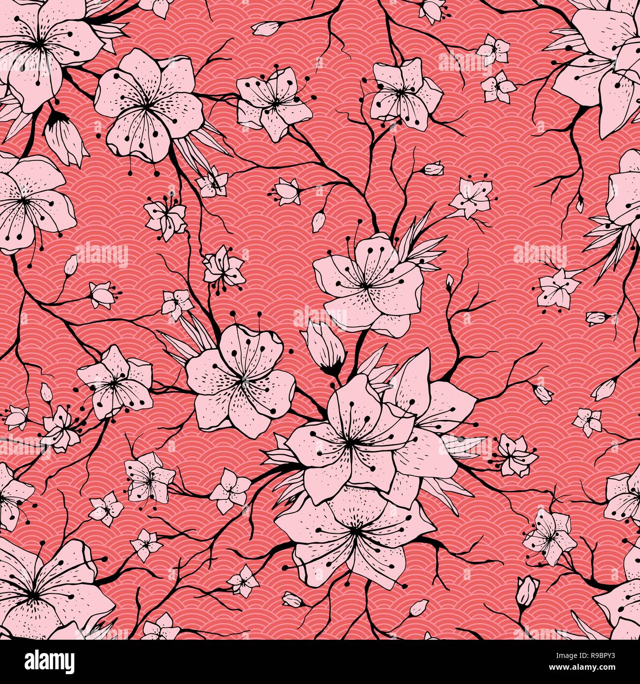 Japanese Pattern Print Floral High Resolution Stock Photography And Images Alamy
