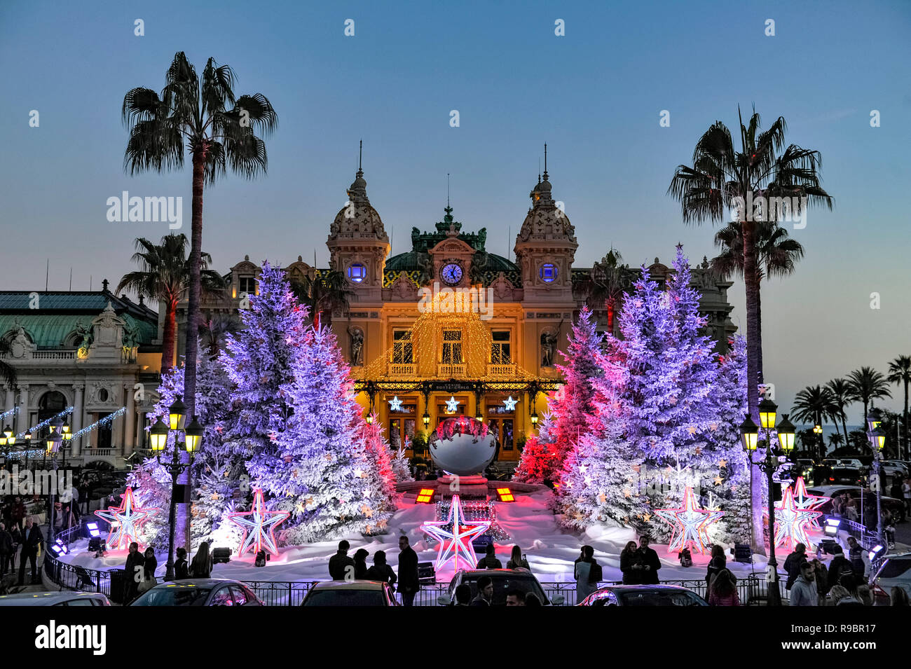 France. Principality of Monaco (98). Christmas decoration in front ...