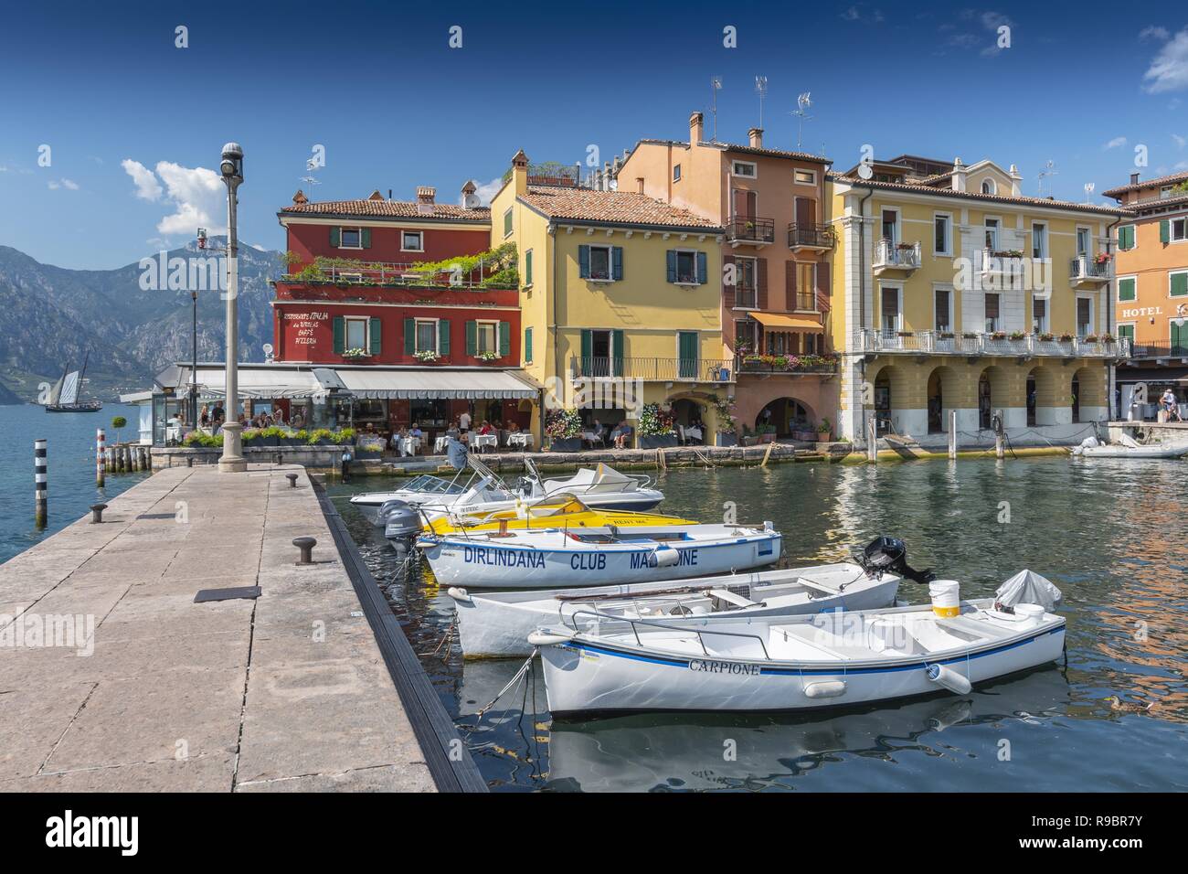 Harbour Of Malcesine On Lake Garda Malcesine Gardasee Italy Stock Photo Alamy