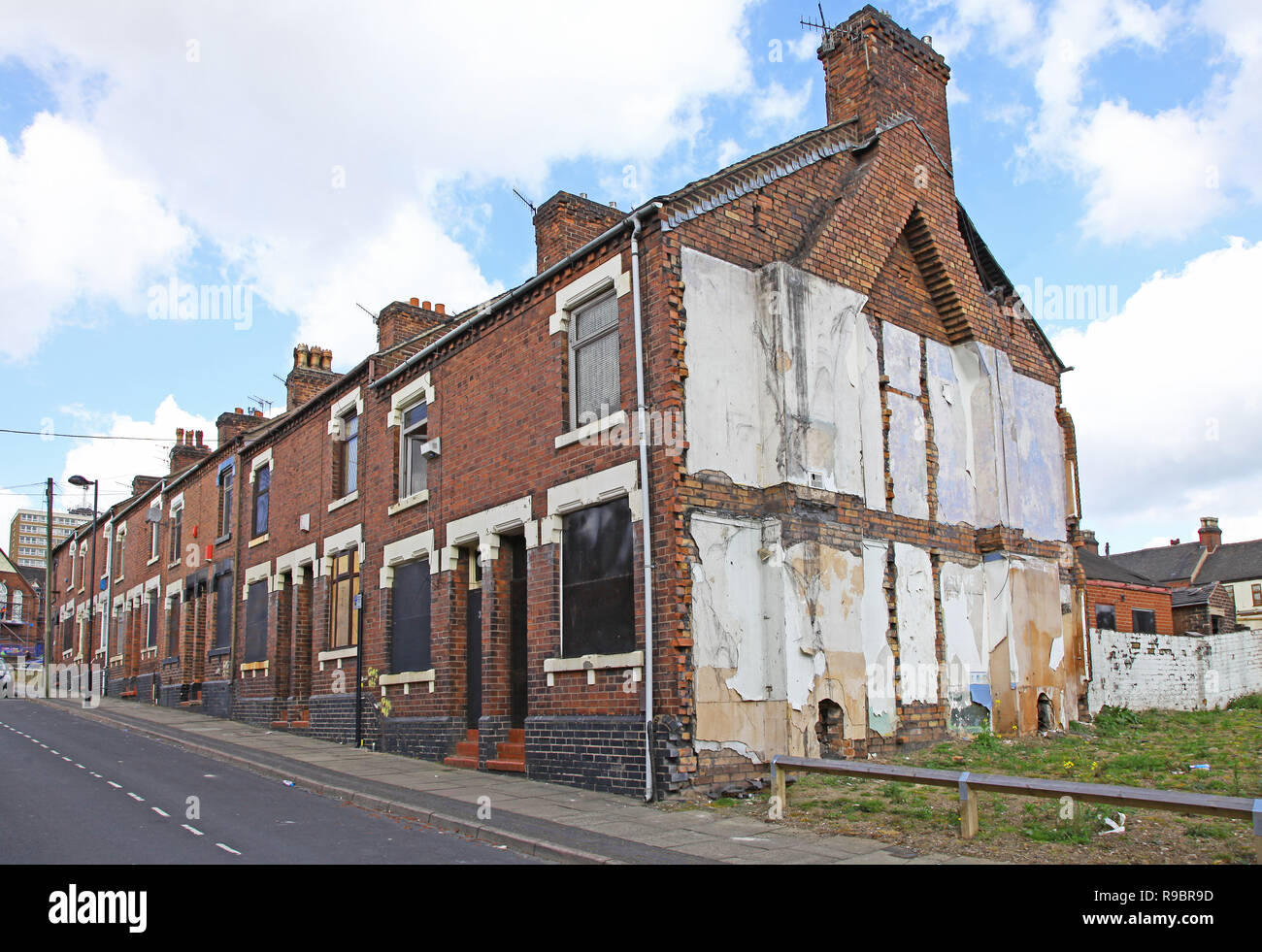 Derelict houses waiting to be demolished at StokeonTrent