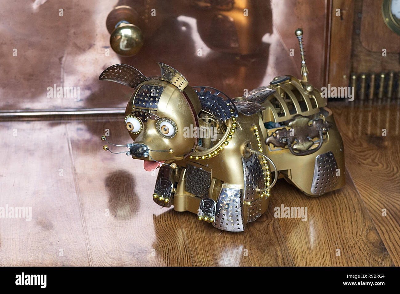 Steampunk mechanical dog Stock Photo