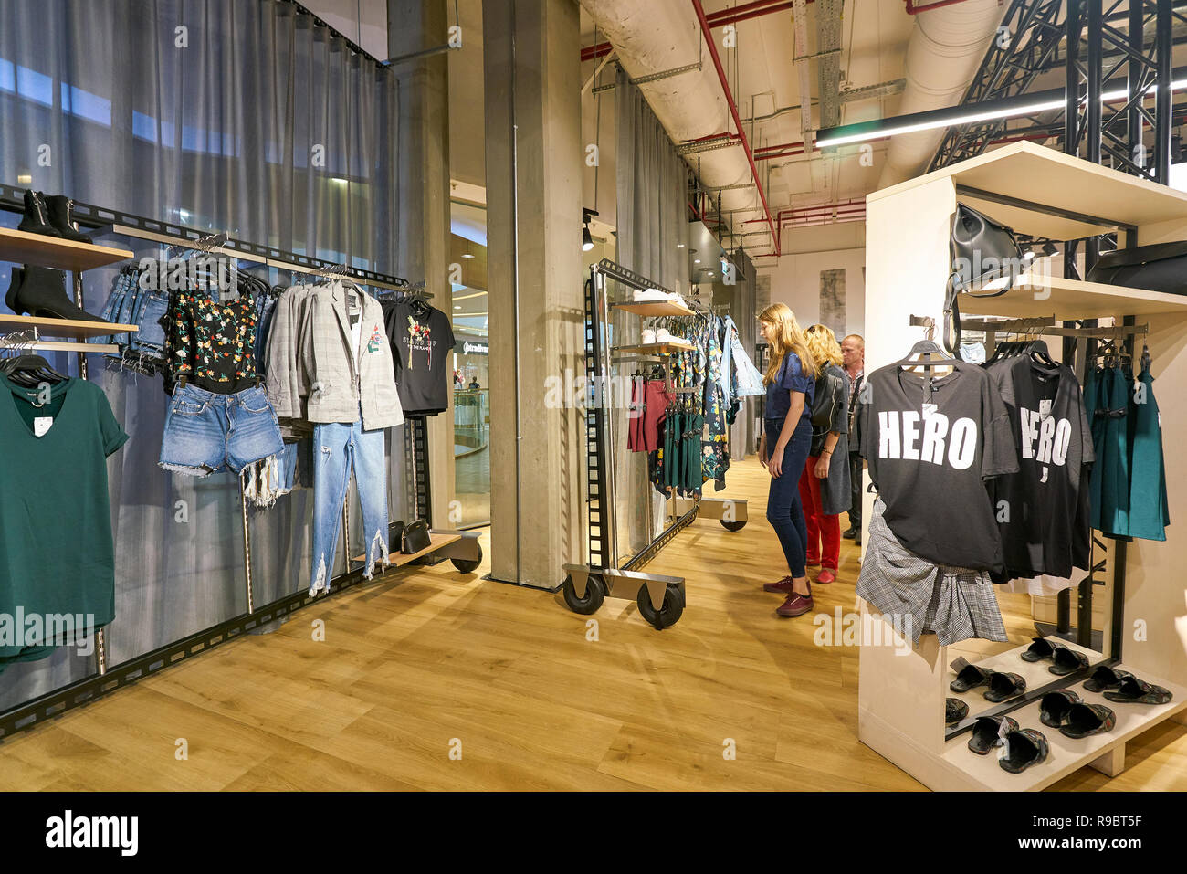 SAINT PETERSBURG, RUSSIA - CIRCA AUGUST, 2017: Bershka store at Galeria  shopping center. Bershka is a retailer and part of the Spanish Inditex  group Stock Photo - Alamy