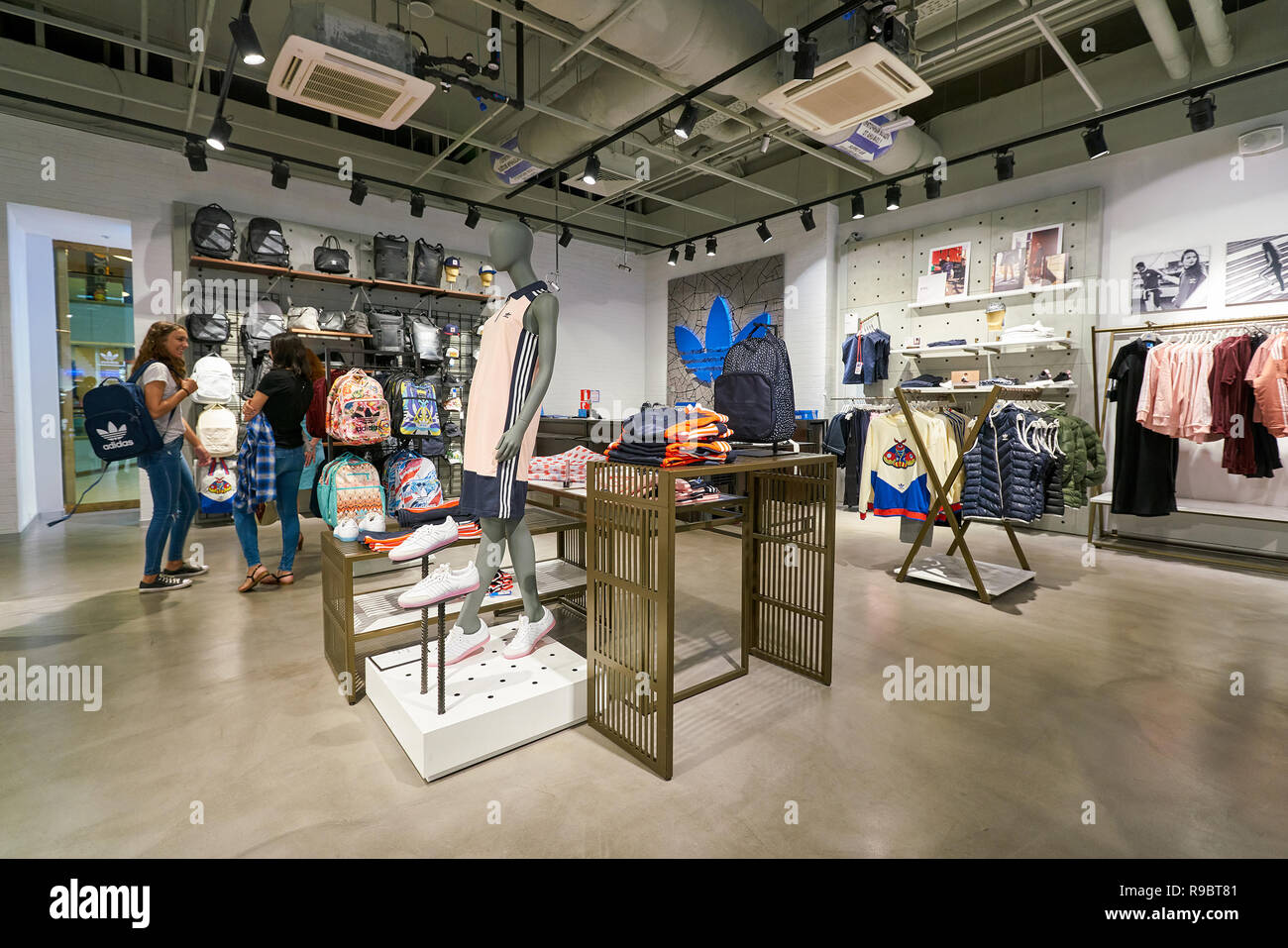 SAINT PETERSBURG, RUSSIA - CIRCA AUGUST, 2017: inside Adidas store at  Galeria shopping center. Adidas AG is a German multinational corporation,  that d Stock Photo - Alamy