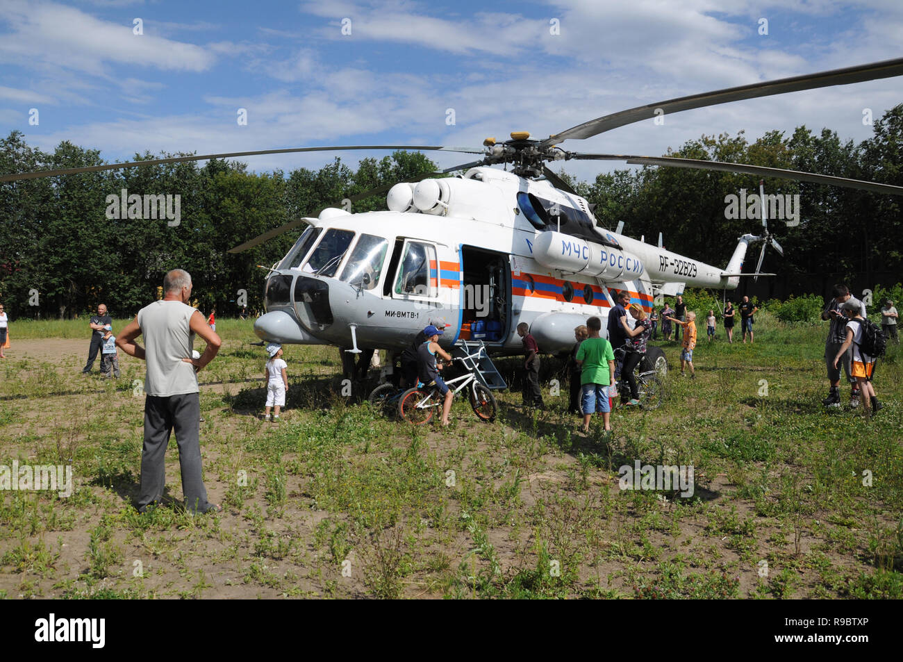 Kovrov, Russia. 6 July 2014. Mil Mi8 helicopter belonging to the