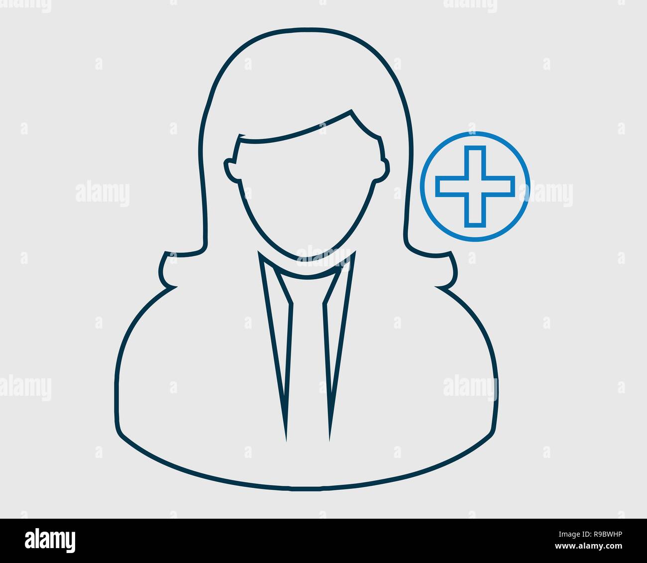 Line avatar user social hi-res stock photography and images - Alamy
