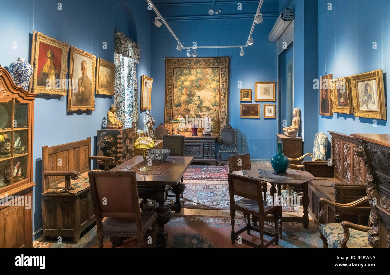 Room displaying items from the Singer Collection at the Kode 1 Art Museum, Bergen, Hordaland, Norway Stock Photo