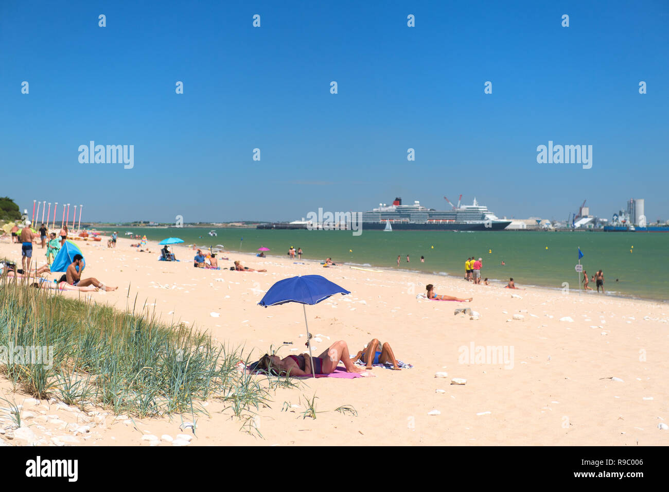 Beach At Ile The Re In Rivedoux Plage With Sight On Mainland