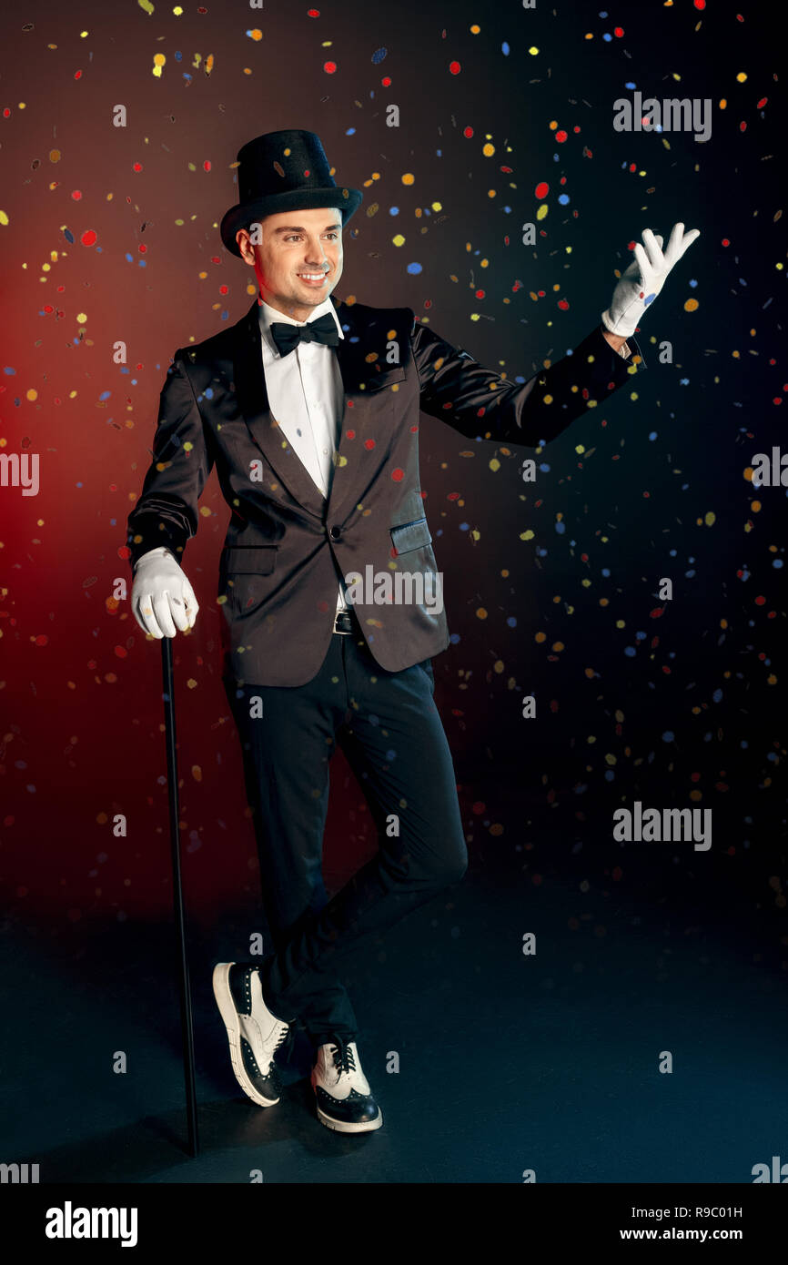 Top hat cane gloves hires stock photography and images Alamy