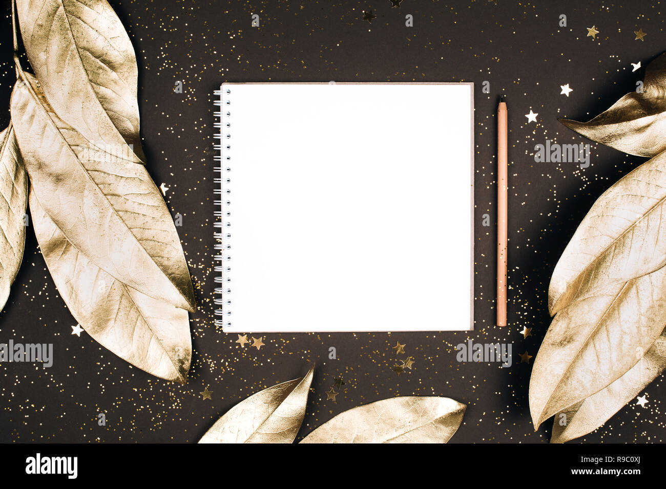 Goal Lift For New Year Holiday Decorations And Notebook With