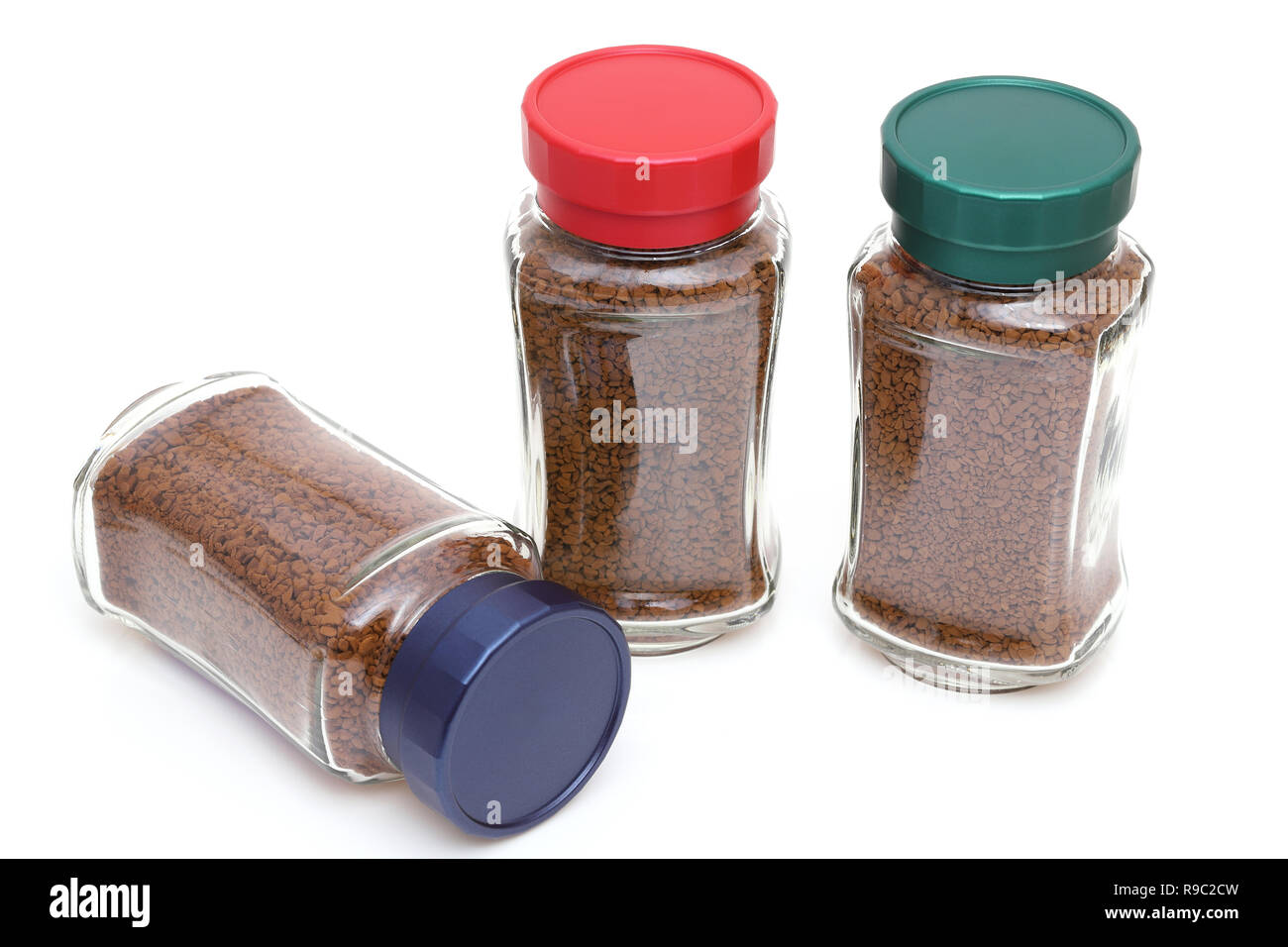 Instant coffee in glass jar isolated on white background Stock Photo Alamy