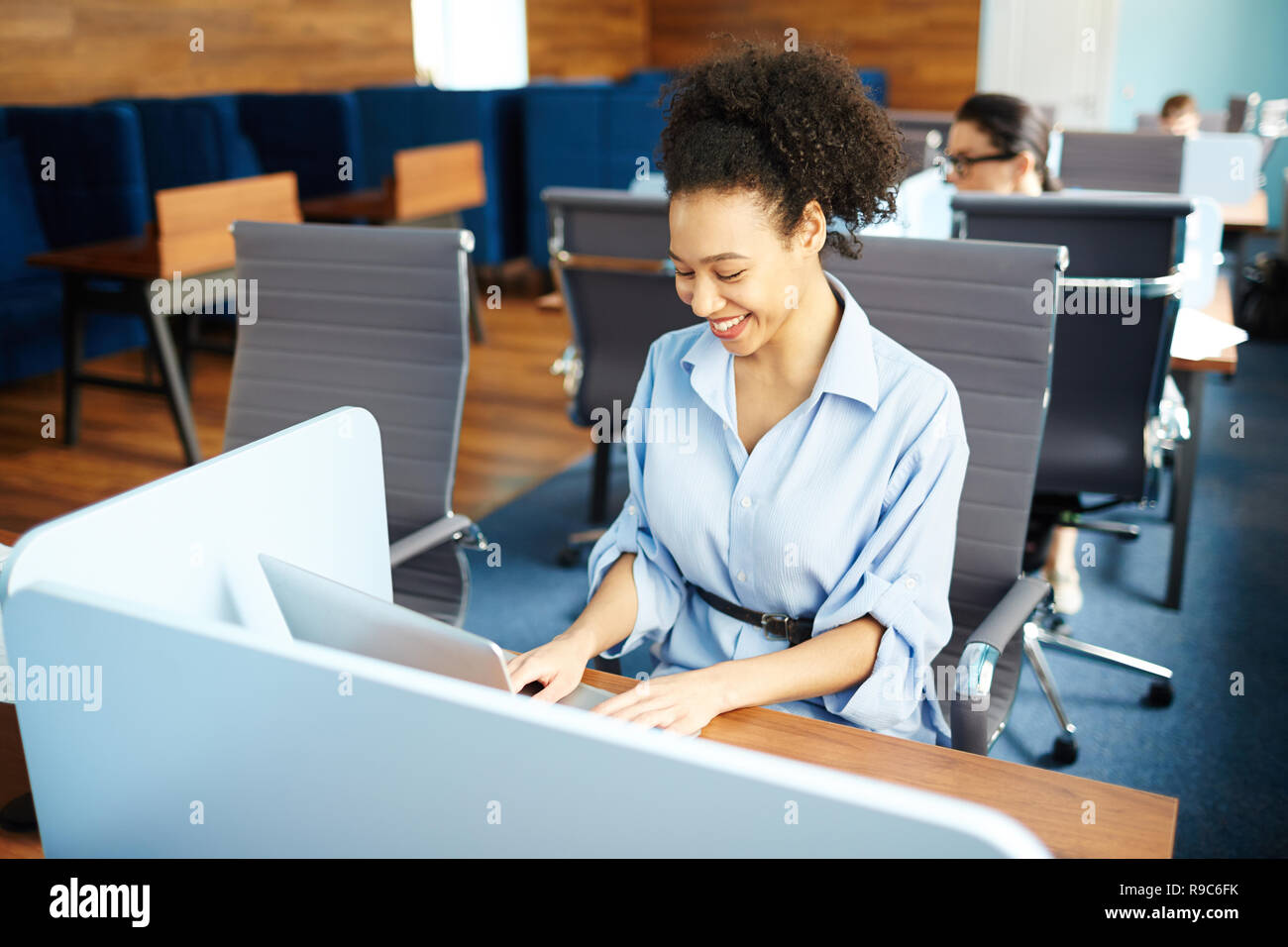 Working in open space Stock Photo - Alamy
